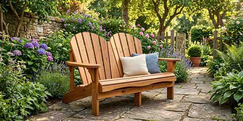 13-adirondack-style-bench Garden Bench Ideas DIY