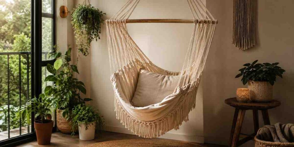 a-cozy-hammock-chair-for-small-spaces Hammock Garden Ideas