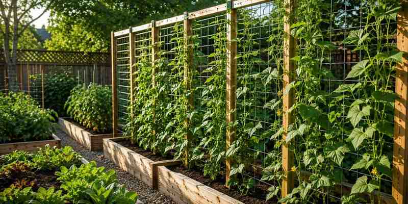 add-a-trellis-to-go-vertical Square Foot Gardening Ideas