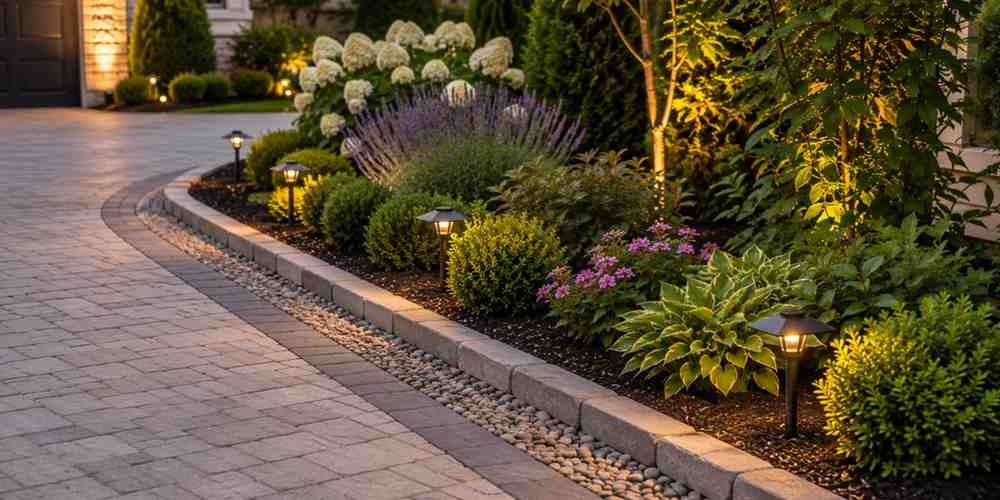 border-and-edging-ideas Driveway Landscaping Ideas