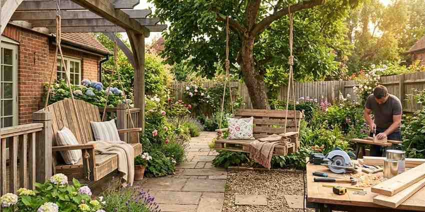 diy-and-budget-friendly-builds Garden Swing Seat Ideas
