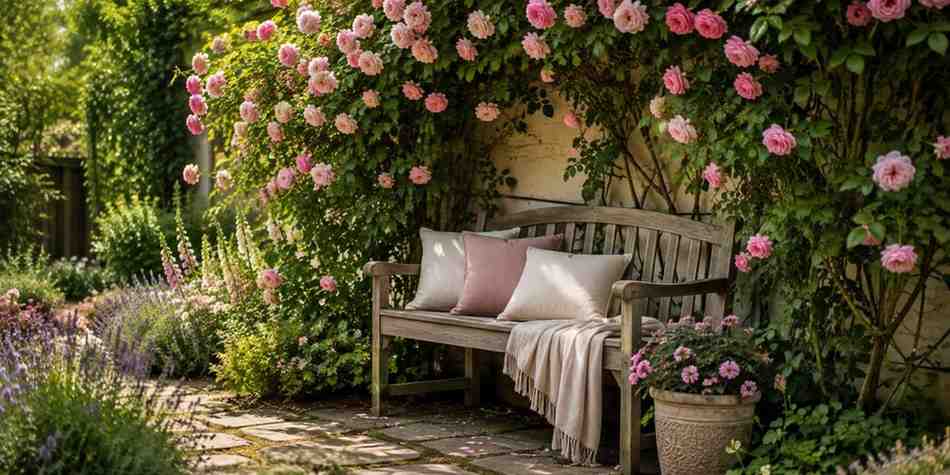 garden-bench-under-climbing-roses