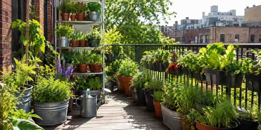 maximize-space-with-containers-and-vertical-growing Fall Vegetable Garden Ideas