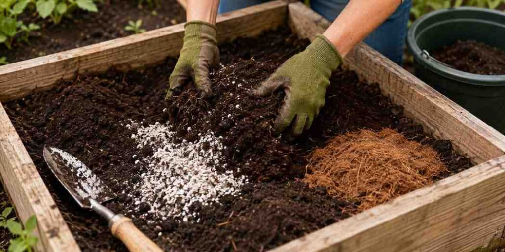 mix-your-own-raised-bed-soil-blend Square Foot Gardening Ideas
