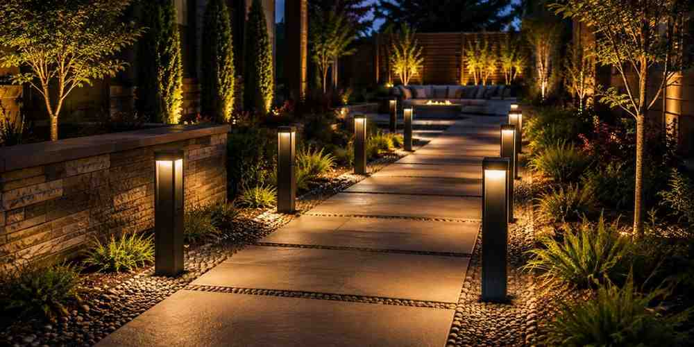 solar-bollard-lights-for-a-structured-upscale-look Solar Garden Light Ideas