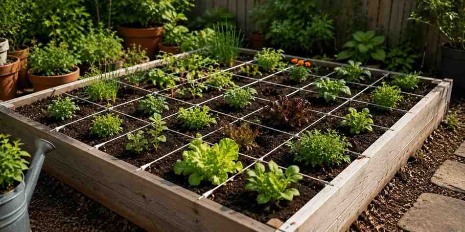 square-foot-grid-gardening Vegetable Garden Design Ideas