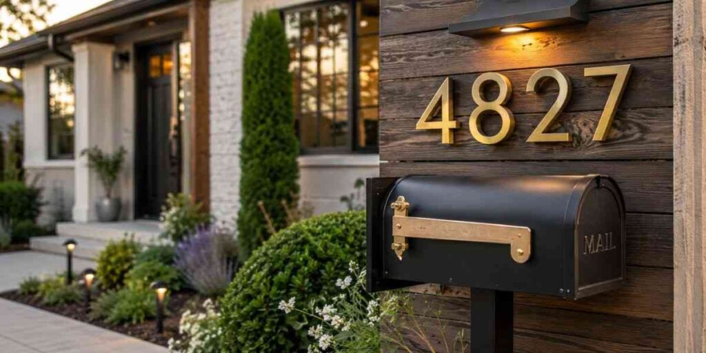 upgrade-your-house-numbers-and-mailbox Cheap Front Yard Makeover Ideas