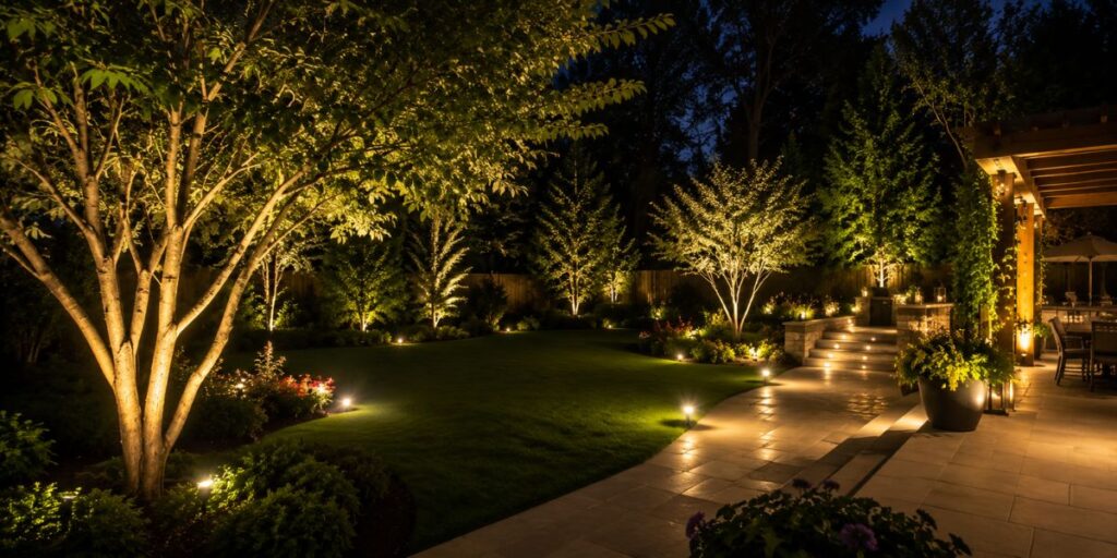 use-flood-or-spotlights-for-larger-trees-and-open-areas