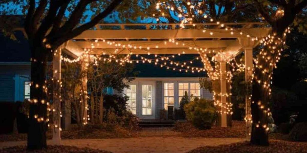 wrap-string-lights-around-trees-trellises-or-railings Outdoor Garden Lighting Ideas