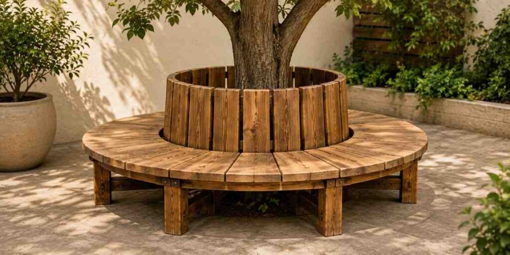 wraparound-tree-bench Budget Outdoor Seating Ideas